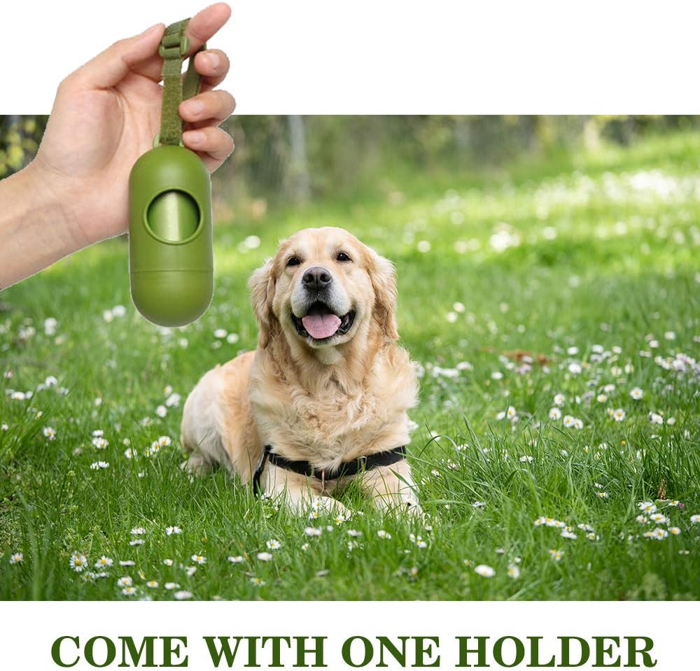 Dog Poo Bags - 540 Counts Biodegradable Poop Waste Bag Refill Rolls for Dogs Include 1 Adjustable Dispenser | Scented