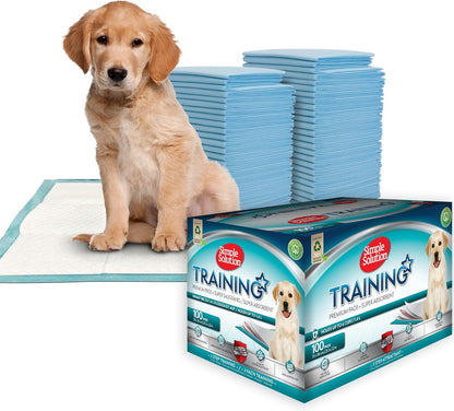 Super Absorbent Premium Dog and Puppy Training Pads Pack of 100. 60X60Cm. Leak-Proof 6 Layer Design. Anti-Slip, Odour-Neutralising. Large 100 Pack