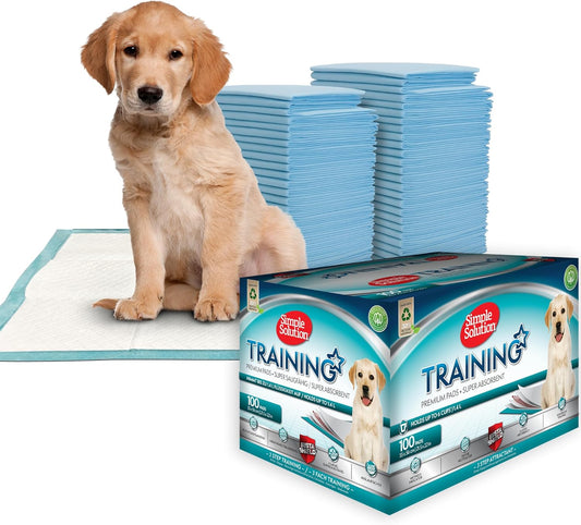 Super Absorbent Premium Dog and Puppy Training Pads Pack of 100. 60X60Cm. Leak-Proof 6 Layer Design. Anti-Slip, Odour-Neutralising. Large 100 Pack